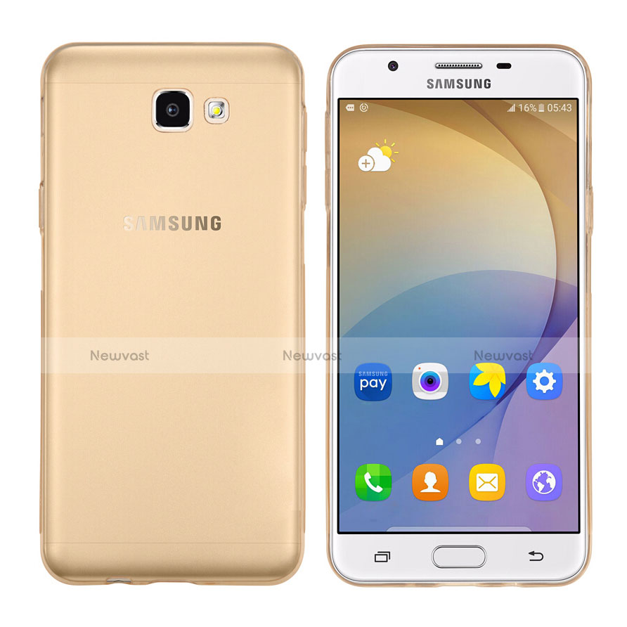 Ultra-thin Transparent TPU Soft Case T02 for Samsung Galaxy On7 (2016) G6100 Gold