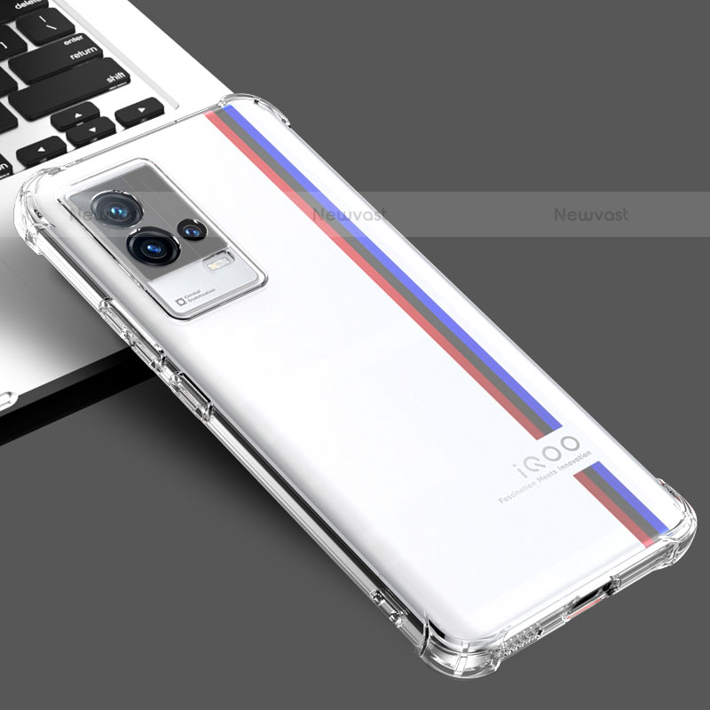 Ultra-thin Transparent TPU Soft Case T02 for Vivo iQOO 8 5G Clear