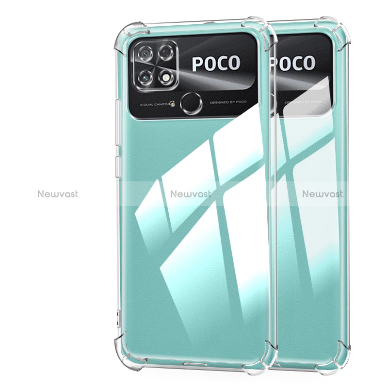 Ultra-thin Transparent TPU Soft Case T02 for Xiaomi Poco C40 Clear