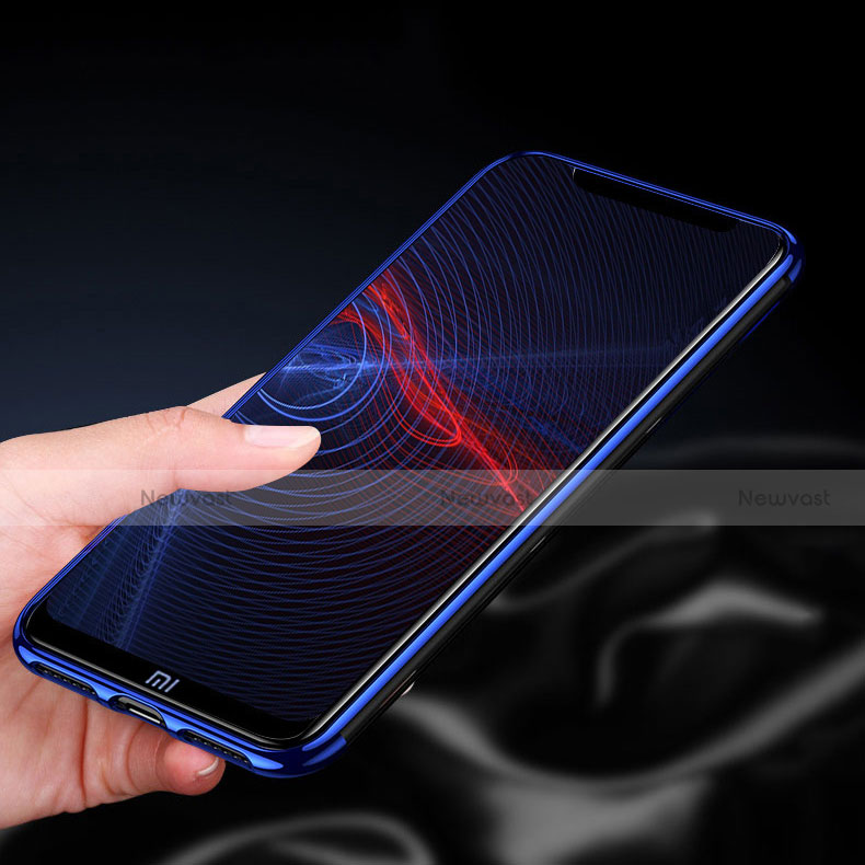Ultra-thin Transparent TPU Soft Case T02 for Xiaomi Pocophone F1 Blue