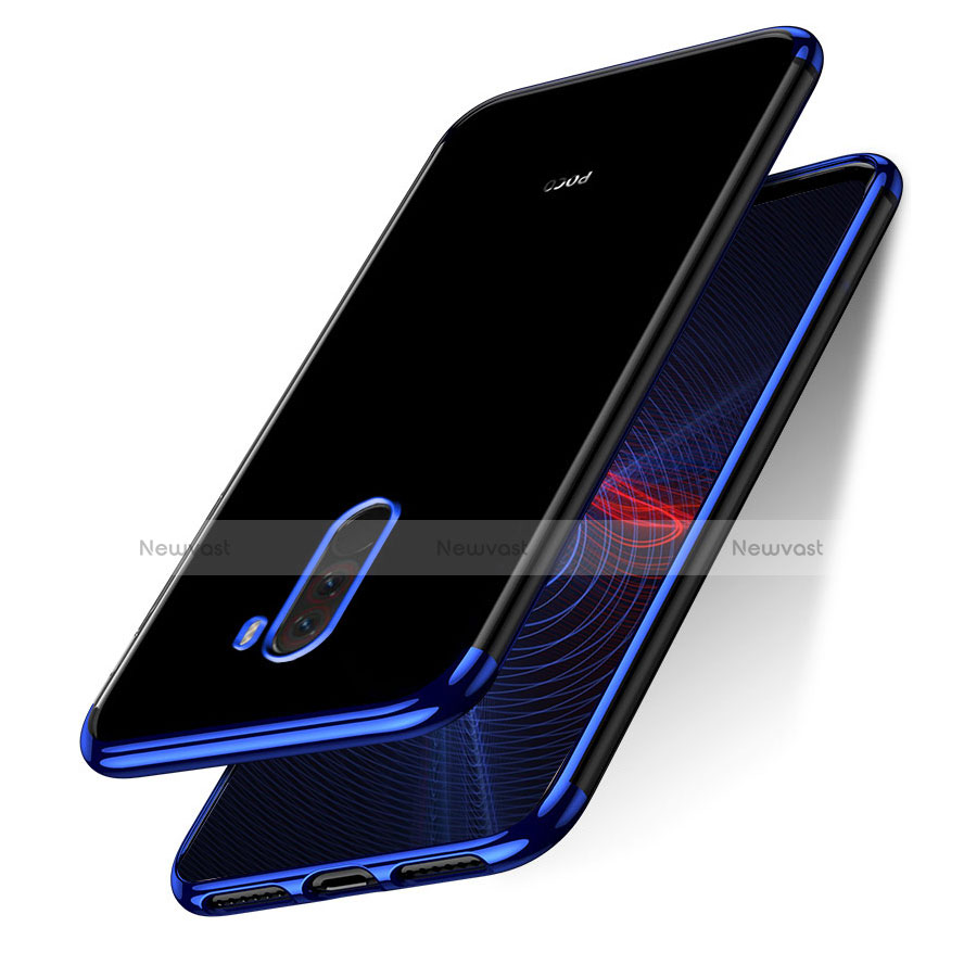 Ultra-thin Transparent TPU Soft Case T02 for Xiaomi Pocophone F1 Blue