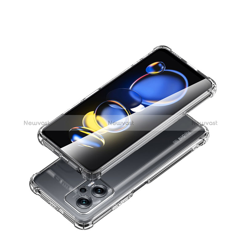 Ultra-thin Transparent TPU Soft Case T02 for Xiaomi Redmi Note 11T Pro+ Plus 5G Clear