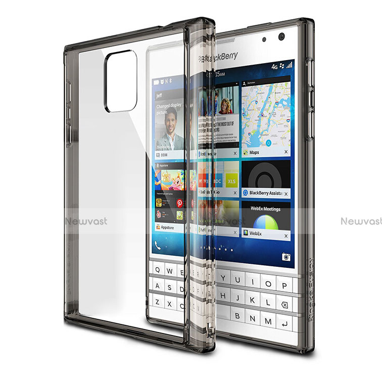 Ultra-thin Transparent TPU Soft Case T03 for Blackberry Passport Q30 Gray
