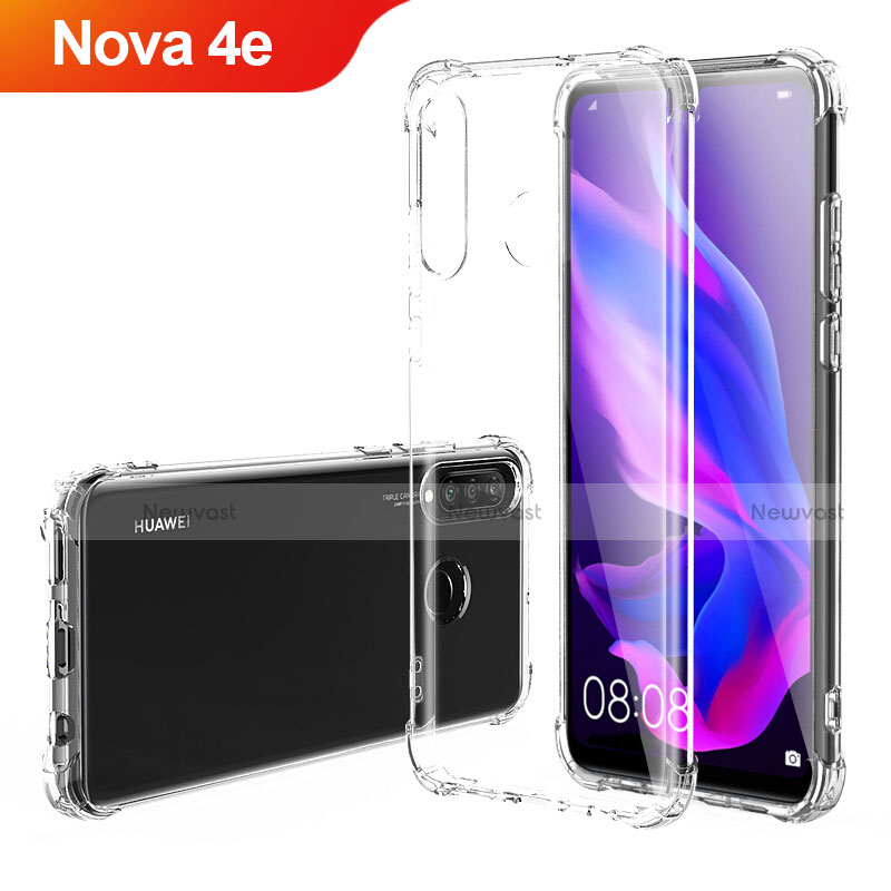 Ultra-thin Transparent TPU Soft Case T03 for Huawei Nova 4e Clear