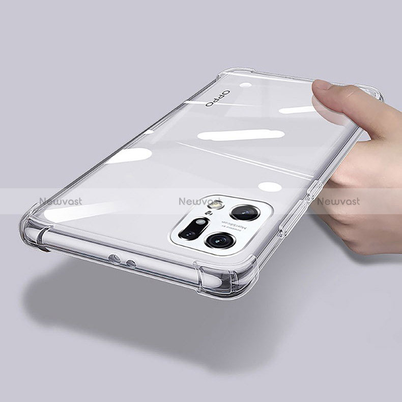 Ultra-thin Transparent TPU Soft Case T03 for Oppo Find X5 5G Clear