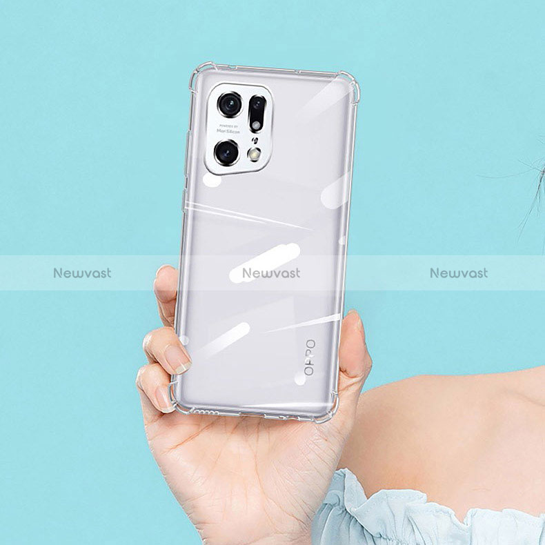 Ultra-thin Transparent TPU Soft Case T03 for Oppo Find X5 5G Clear