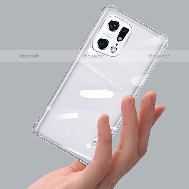 Ultra-thin Transparent TPU Soft Case T03 for Oppo Find X5 Pro 5G Clear