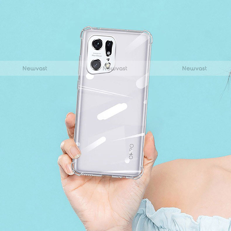 Ultra-thin Transparent TPU Soft Case T03 for Oppo Find X5 Pro 5G Clear