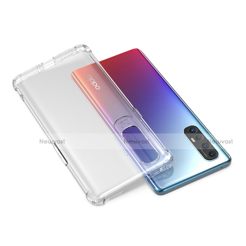 Ultra-thin Transparent TPU Soft Case T03 for Oppo Reno3 Pro Clear