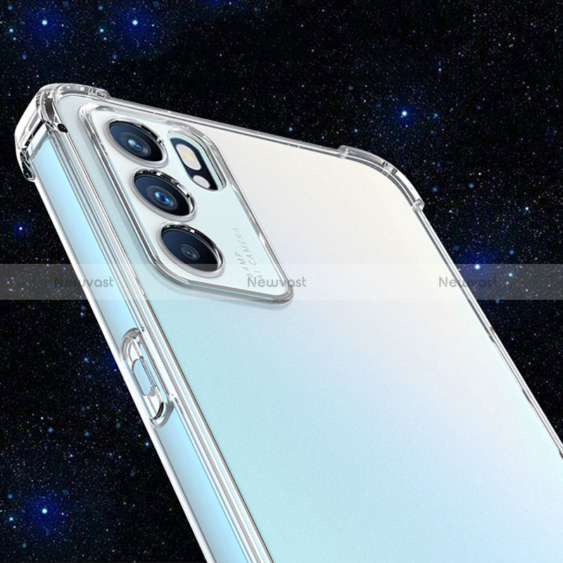 Ultra-thin Transparent TPU Soft Case T03 for Oppo Reno6 5G Clear