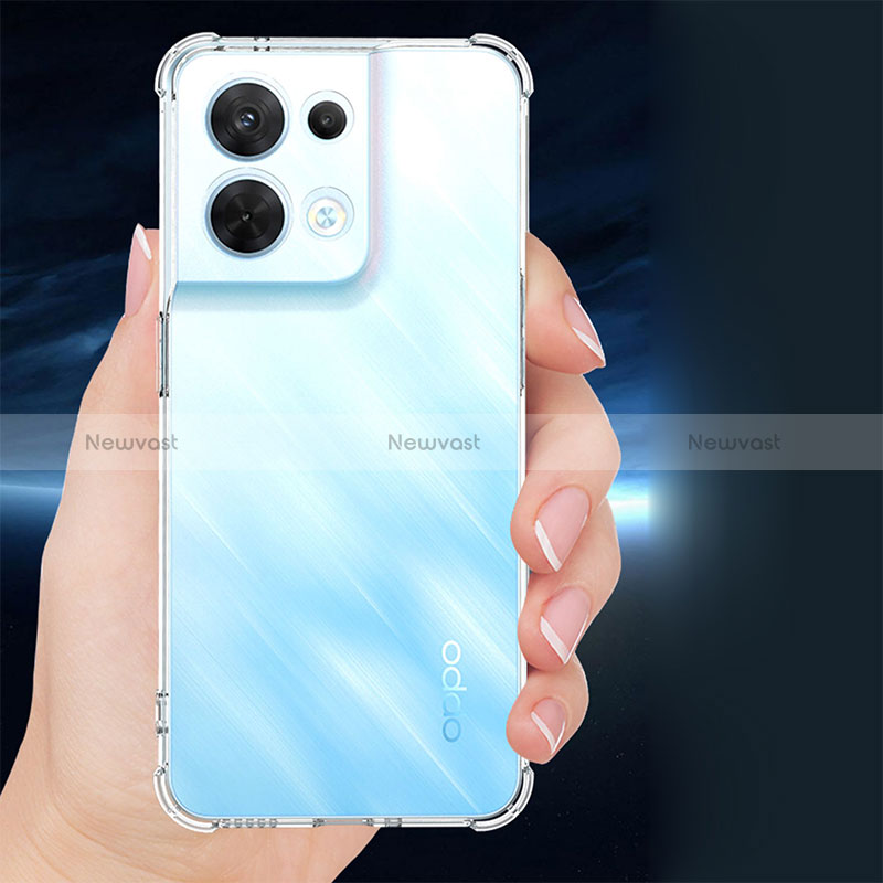 Ultra-thin Transparent TPU Soft Case T03 for Oppo Reno8 5G Clear