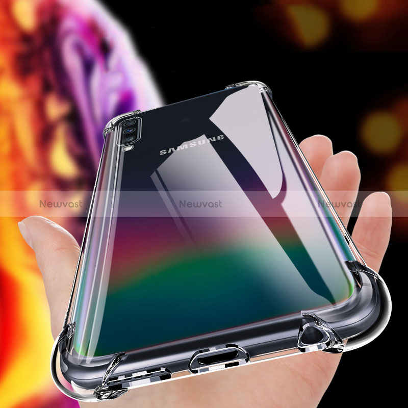 Ultra-thin Transparent TPU Soft Case T03 for Samsung Galaxy A70 Clear