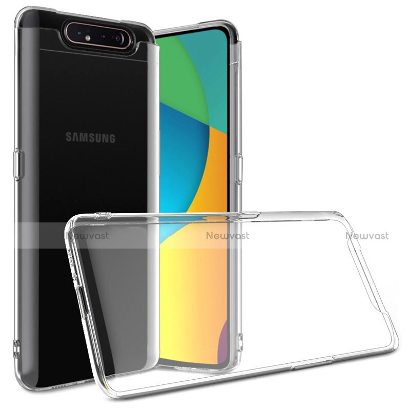 Ultra-thin Transparent TPU Soft Case T03 for Samsung Galaxy A80 Clear