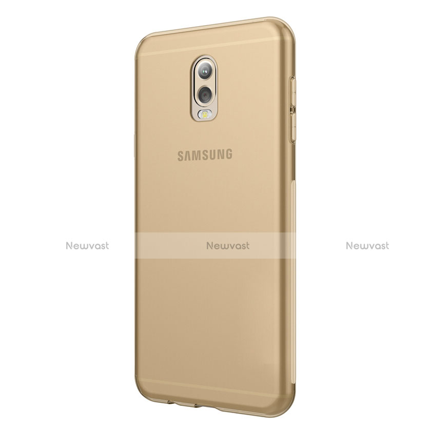 Ultra-thin Transparent TPU Soft Case T03 for Samsung Galaxy C7 (2017) Gold