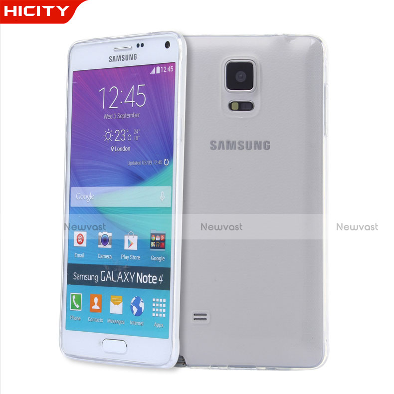 Ultra-thin Transparent TPU Soft Case T03 for Samsung Galaxy Note 4 Duos N9100 Dual SIM Clear