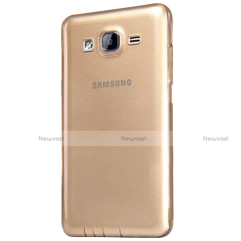Ultra-thin Transparent TPU Soft Case T03 for Samsung Galaxy On5 G550FY Gold