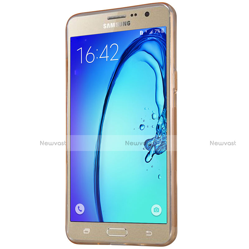 Ultra-thin Transparent TPU Soft Case T03 for Samsung Galaxy On5 Pro Gold