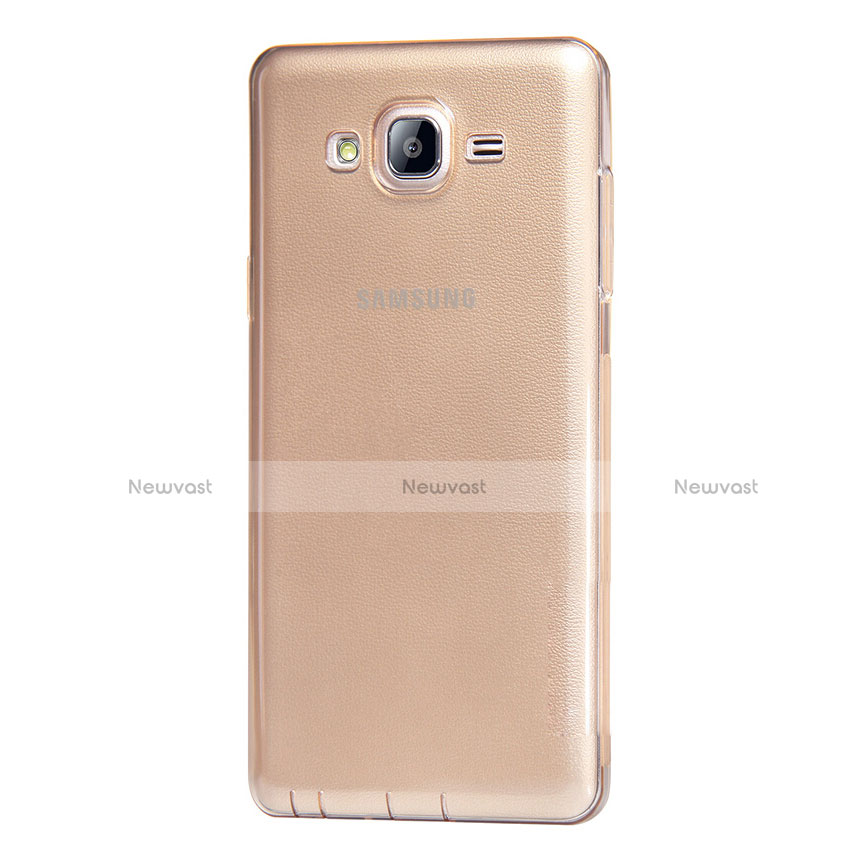 Ultra-thin Transparent TPU Soft Case T03 for Samsung Galaxy On7 G600FY Gold