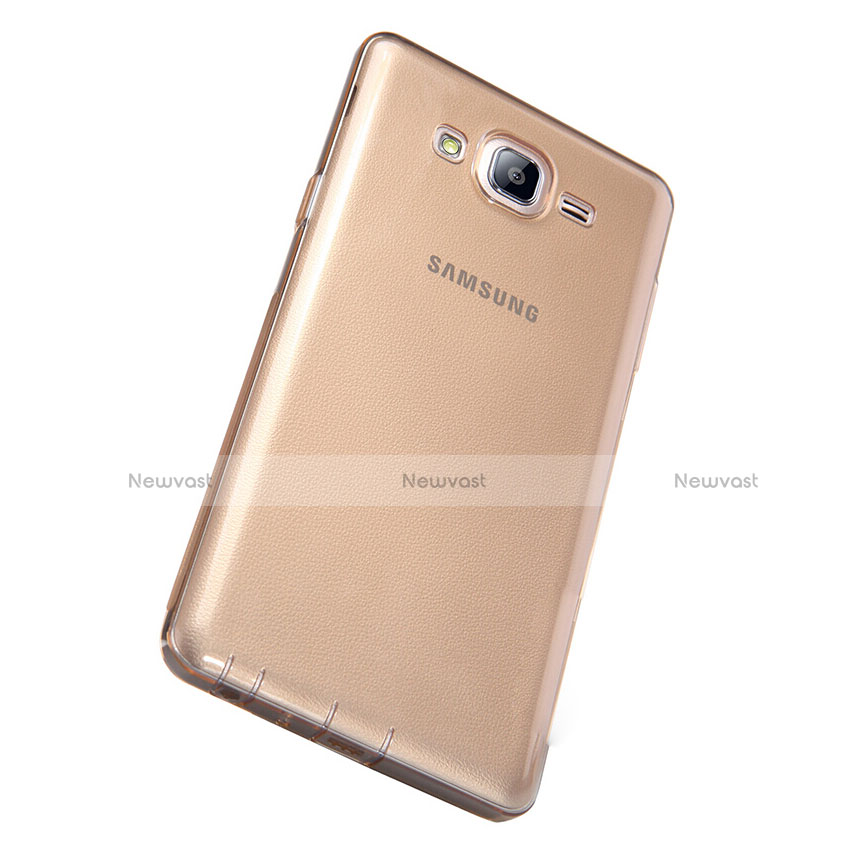 Ultra-thin Transparent TPU Soft Case T03 for Samsung Galaxy On7 G600FY Gold