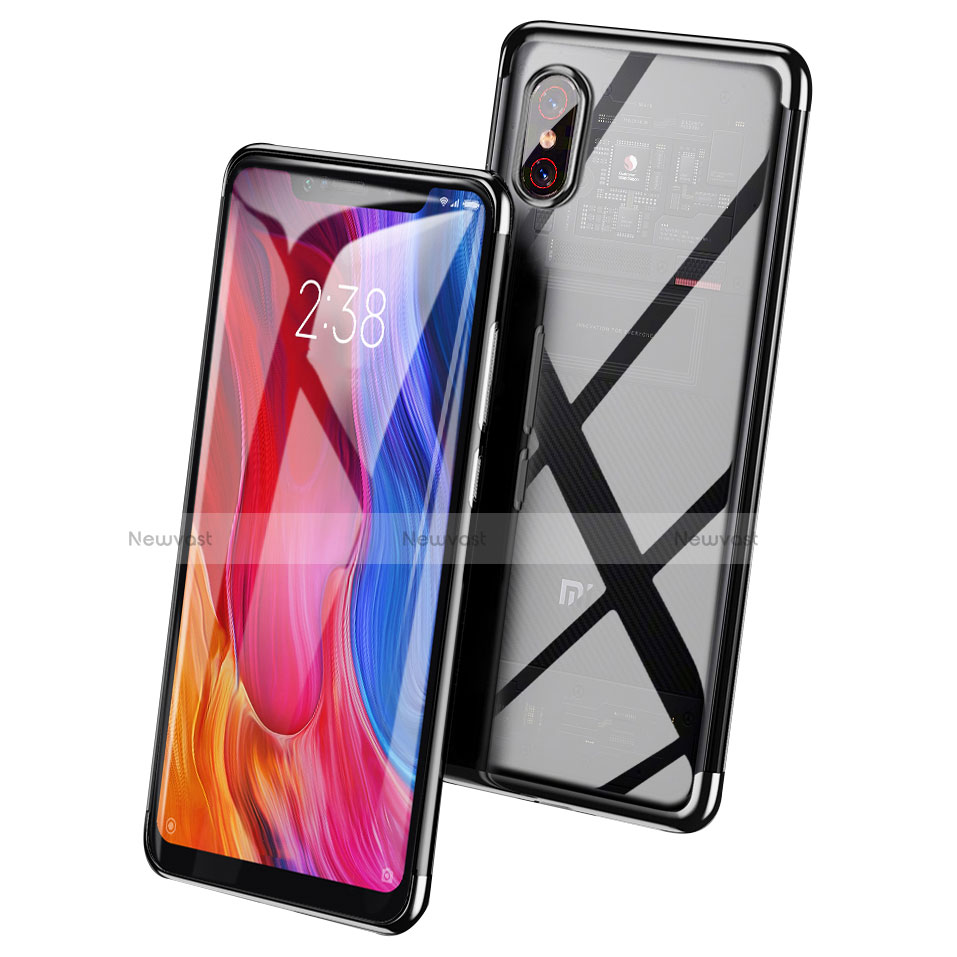 Ultra-thin Transparent TPU Soft Case T03 for Xiaomi Mi 8 Screen Fingerprint Edition Black