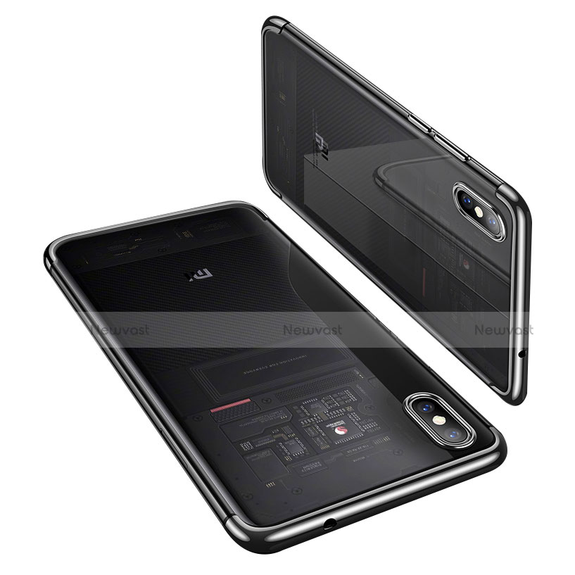 Ultra-thin Transparent TPU Soft Case T03 for Xiaomi Mi 8 Screen Fingerprint Edition Black