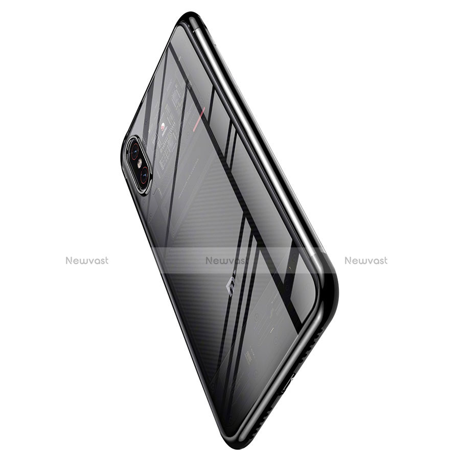 Ultra-thin Transparent TPU Soft Case T03 for Xiaomi Mi 8 Screen Fingerprint Edition Black