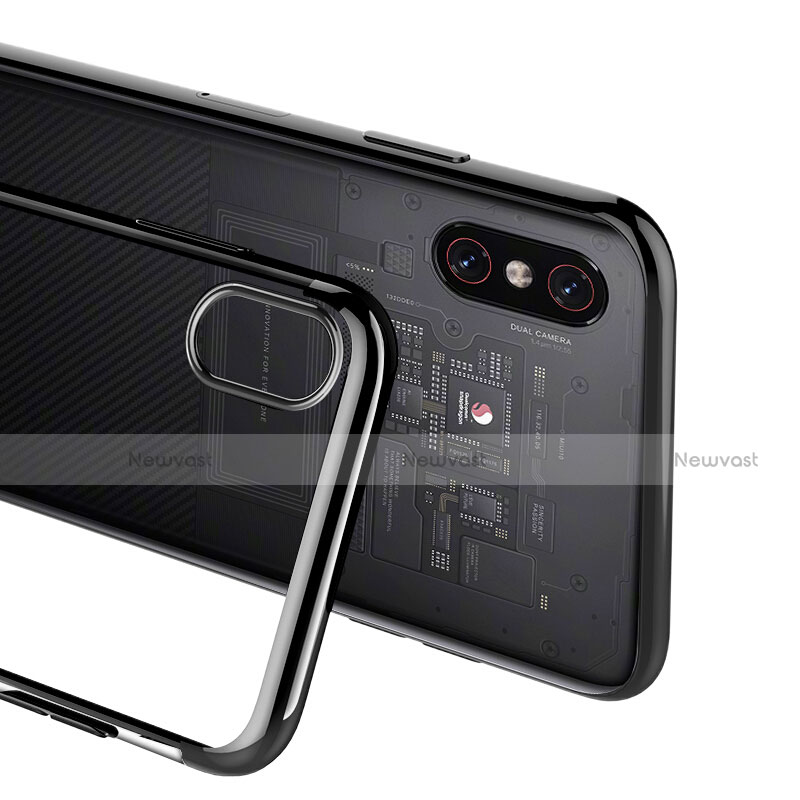 Ultra-thin Transparent TPU Soft Case T03 for Xiaomi Mi 8 Screen Fingerprint Edition Black