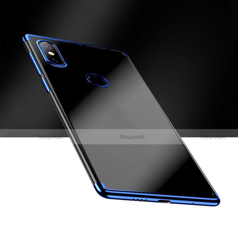 Ultra-thin Transparent TPU Soft Case T03 for Xiaomi Mi Mix 2S Blue