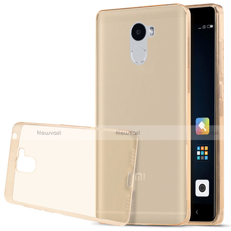 Ultra-thin Transparent TPU Soft Case T03 for Xiaomi Redmi 4 Standard Edition Gold