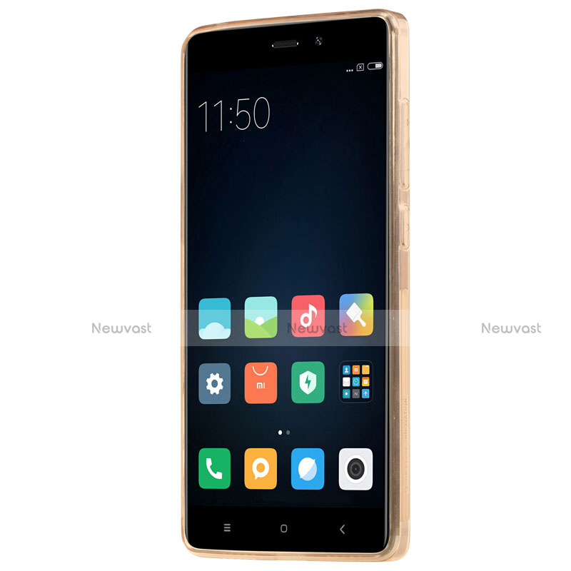 Ultra-thin Transparent TPU Soft Case T03 for Xiaomi Redmi 4 Standard Edition Gold
