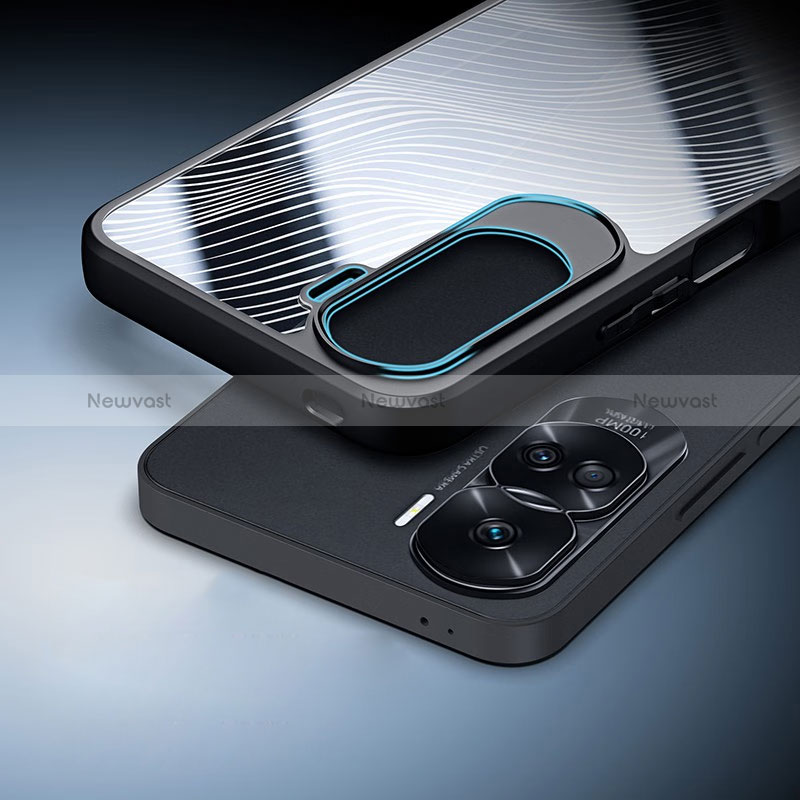Ultra-thin Transparent TPU Soft Case T04 for Huawei Honor 90 Lite 5G Black