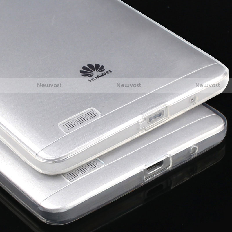 Ultra-thin Transparent TPU Soft Case T04 for Huawei Mate 7 Clear