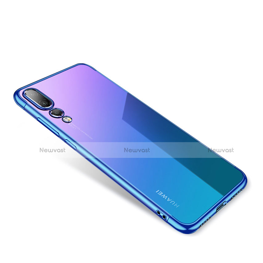 Ultra-thin Transparent TPU Soft Case T04 for Huawei P20 Blue