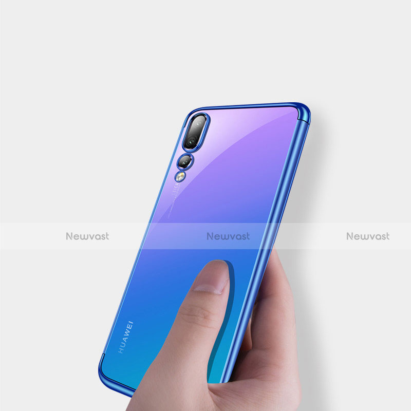 Ultra-thin Transparent TPU Soft Case T04 for Huawei P20 Blue