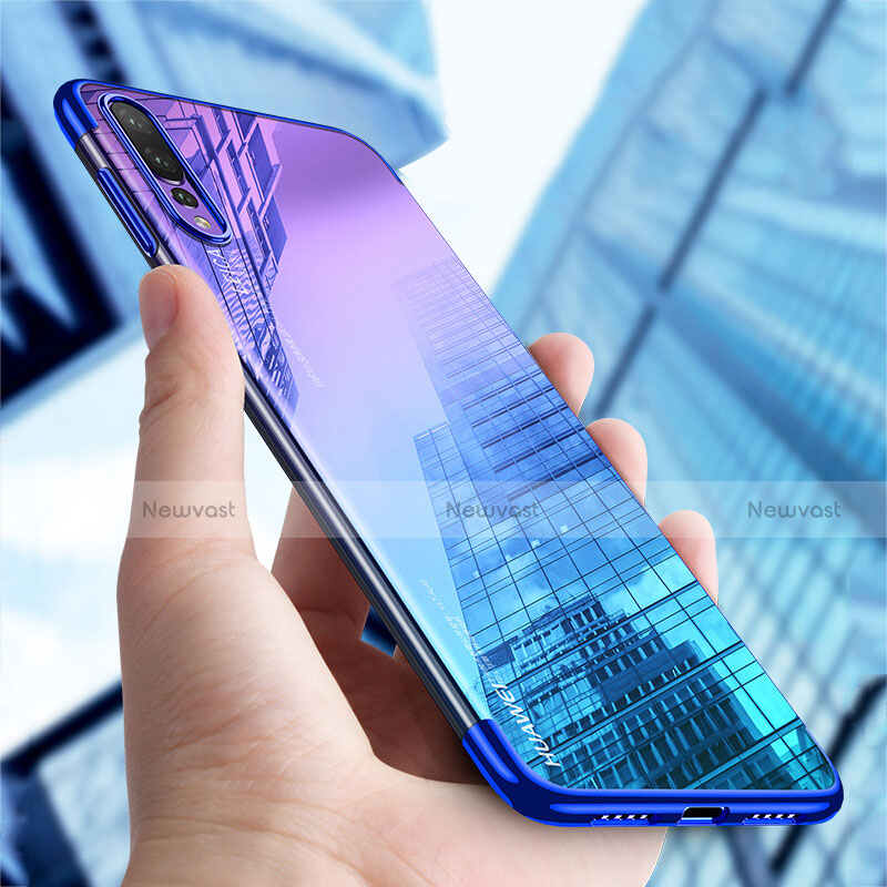 Ultra-thin Transparent TPU Soft Case T04 for Huawei P20 Pro Blue