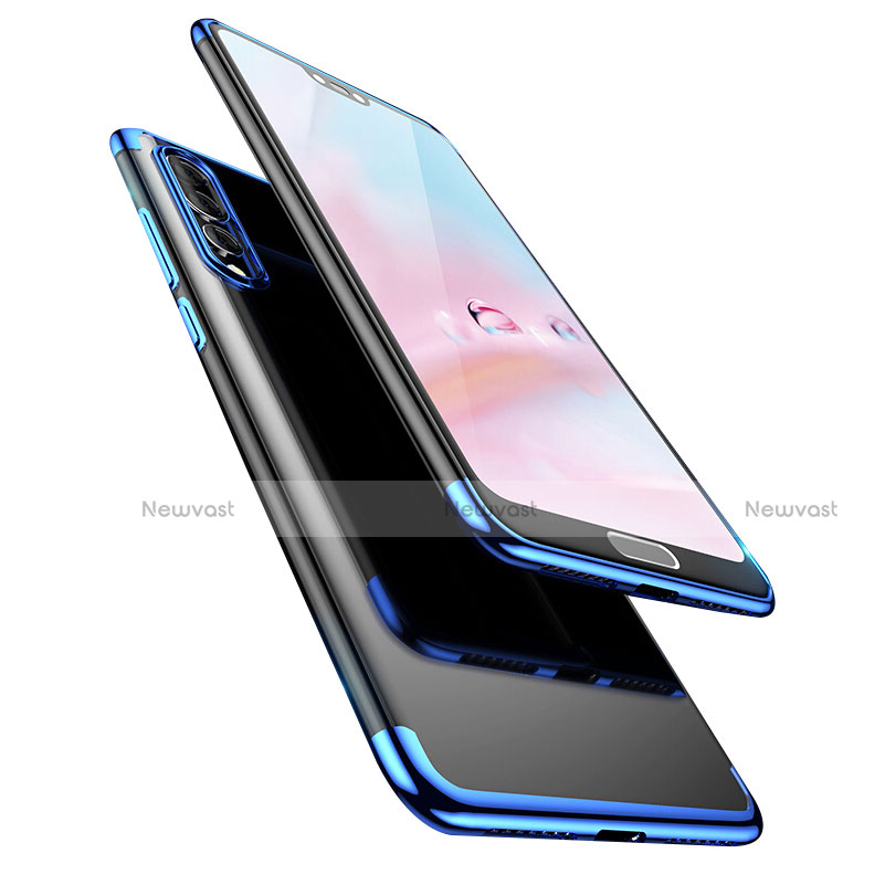 Ultra-thin Transparent TPU Soft Case T04 for Huawei P20 Pro Blue