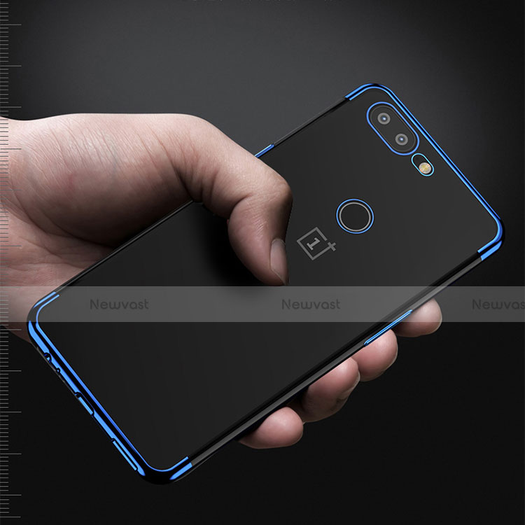 Ultra-thin Transparent TPU Soft Case T04 for OnePlus 5T A5010 Blue