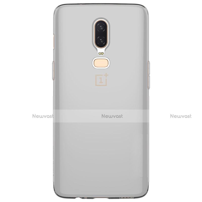 Ultra-thin Transparent TPU Soft Case T04 for OnePlus 6 Gray