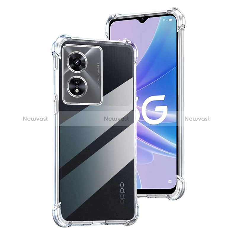 Ultra-thin Transparent TPU Soft Case T04 for Oppo A78 5G Clear
