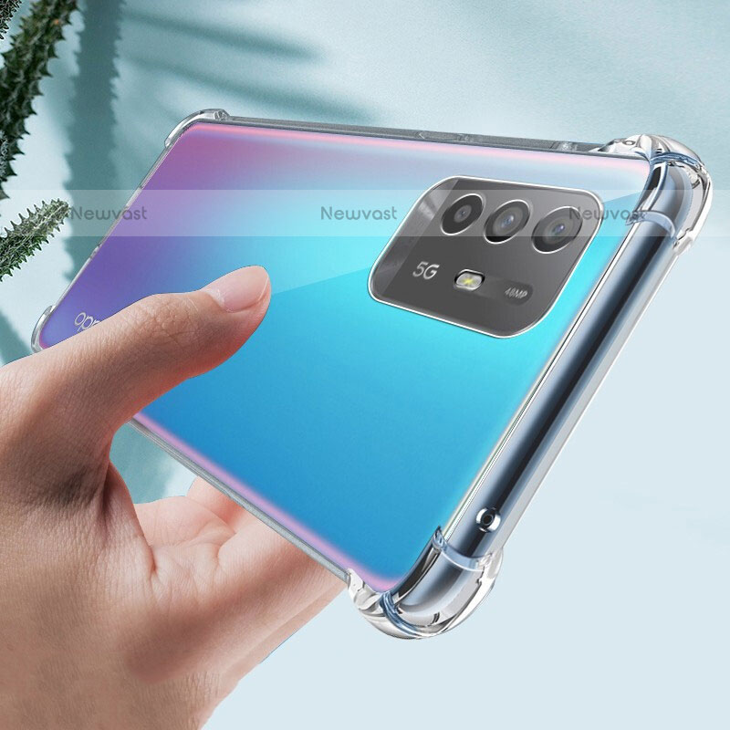 Ultra-thin Transparent TPU Soft Case T04 for Oppo F19 Pro+ Plus 5G Clear