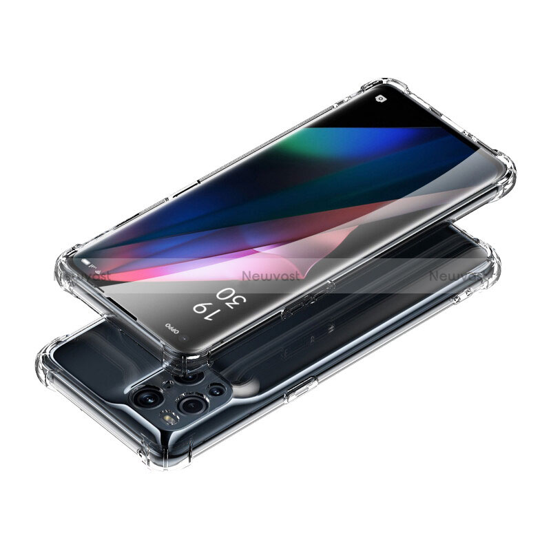 Ultra-thin Transparent TPU Soft Case T04 for Oppo Find X3 5G Clear