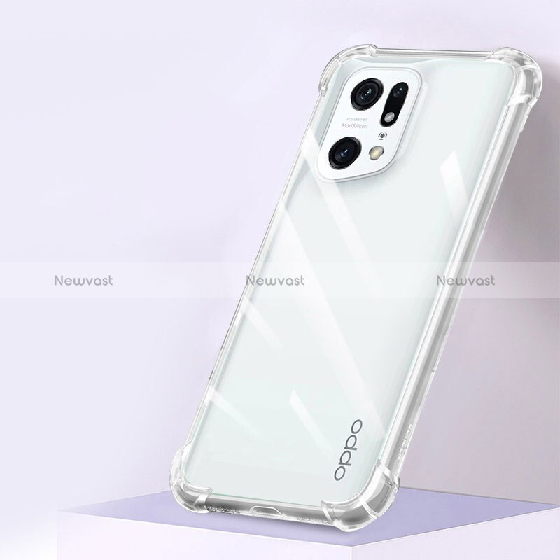 Ultra-thin Transparent TPU Soft Case T04 for Oppo Find X5 5G Clear