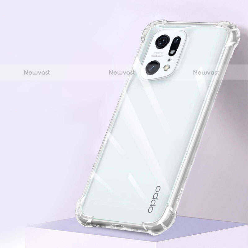 Ultra-thin Transparent TPU Soft Case T04 for Oppo Find X5 Pro 5G Clear