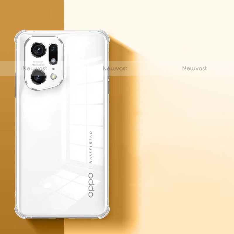 Ultra-thin Transparent TPU Soft Case T04 for Oppo Find X5 Pro 5G Clear