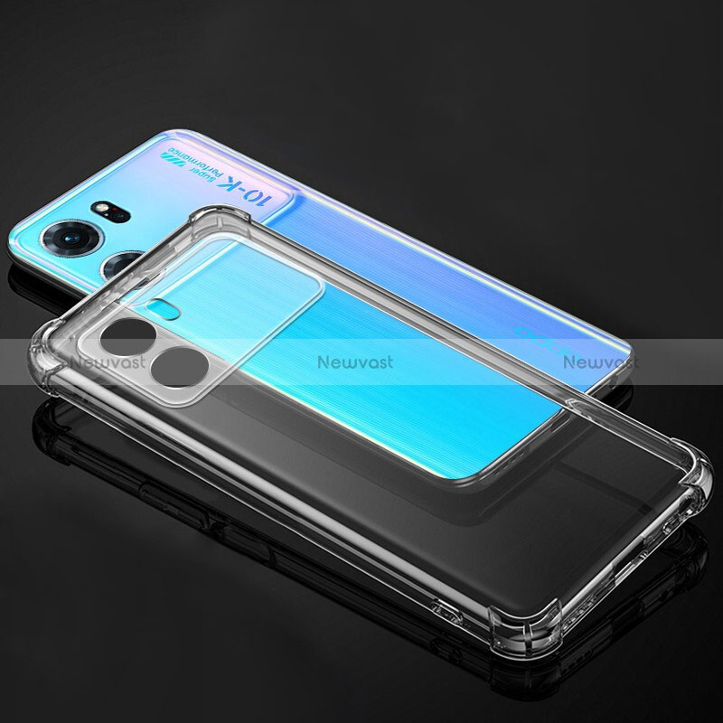 Ultra-thin Transparent TPU Soft Case T04 for Oppo K10 5G Clear