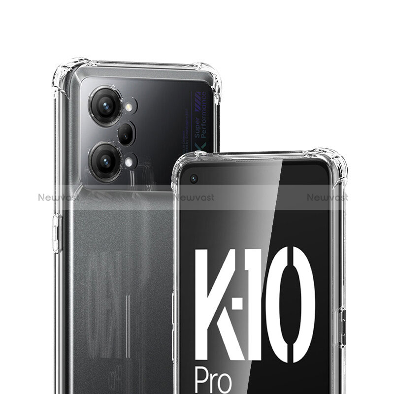 Ultra-thin Transparent TPU Soft Case T04 for Oppo K10 Pro 5G Clear