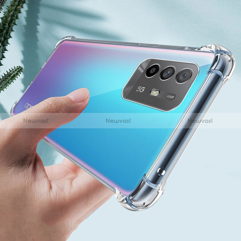 Ultra-thin Transparent TPU Soft Case T04 for Oppo Reno5 Z 5G Clear