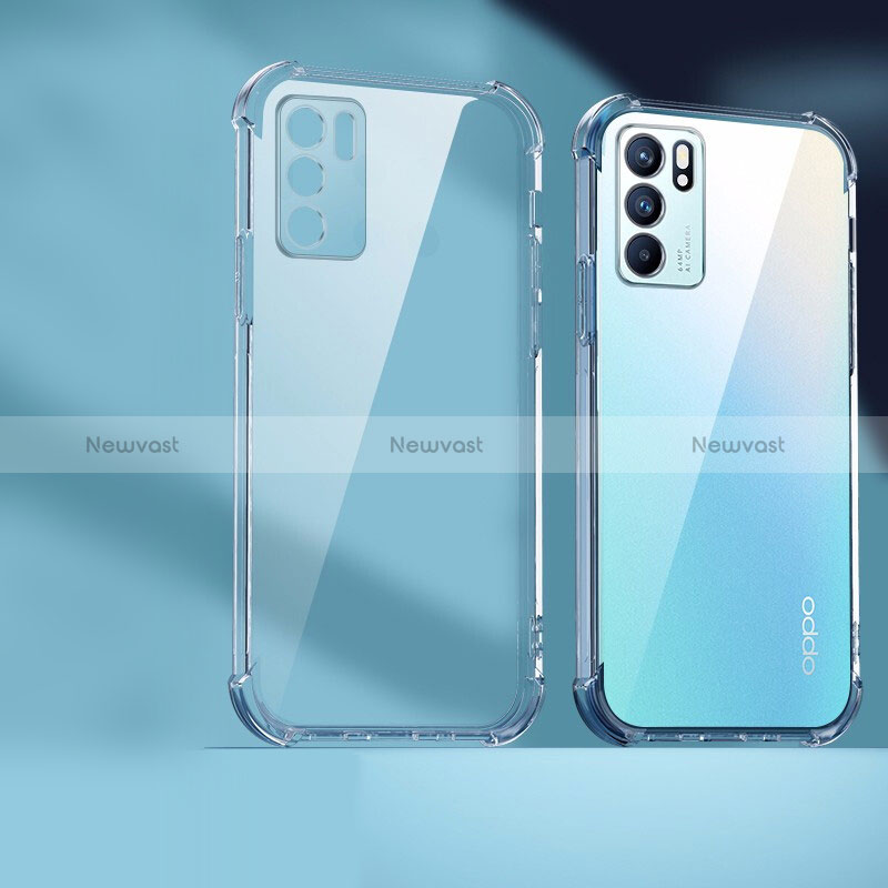 Ultra-thin Transparent TPU Soft Case T04 for Oppo Reno6 5G Clear