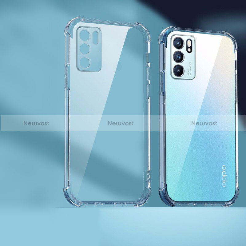 Ultra-thin Transparent TPU Soft Case T04 for Oppo Reno6 Pro 5G India Clear