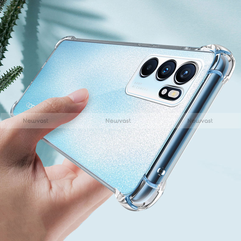 Ultra-thin Transparent TPU Soft Case T04 for Oppo Reno6 Pro 5G India Clear